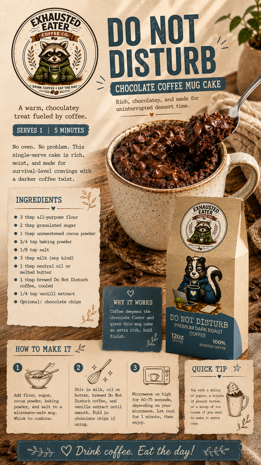 Do Not Disturb Chocolate Coffee Mug Cake