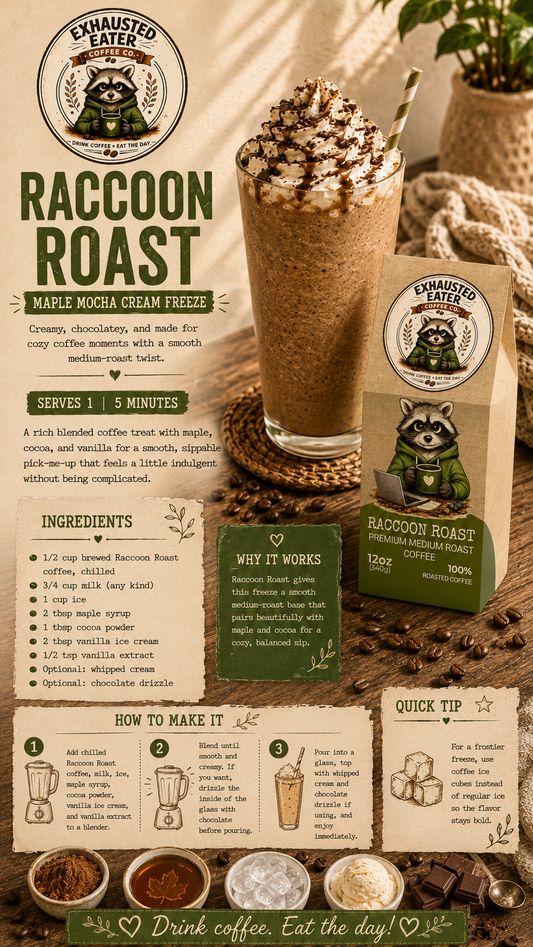 Raccoon Roast Maple Mocha Cream Freeze