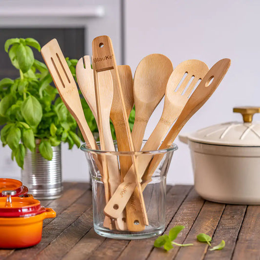 7-Pack Bamboo Kitchen Utensils Set