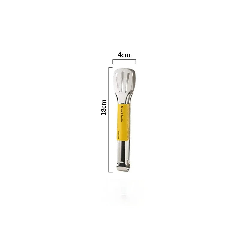 Stainless Steel Kitchen Tongs - 7/9/12/14 Inch Heat-Resistant Serving & BBQ Utensils