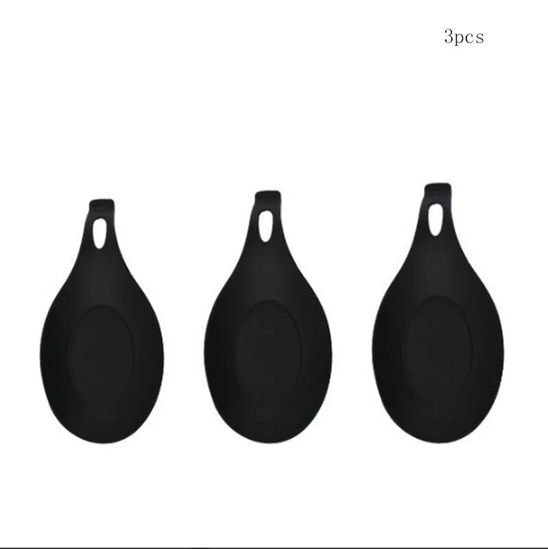 Silicone Spoon Rest Utensil Holder - Heat-Resistant Spatula & Spoon Tray for Kitchen