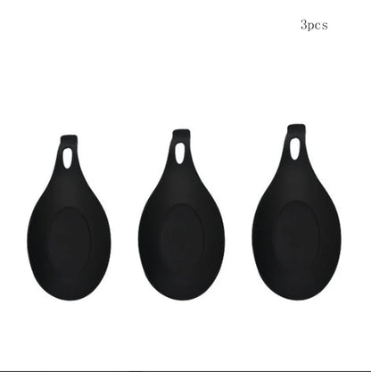 Silicone Spoon Rest Utensil Holder - Heat-Resistant Spatula & Spoon Tray for Kitchen