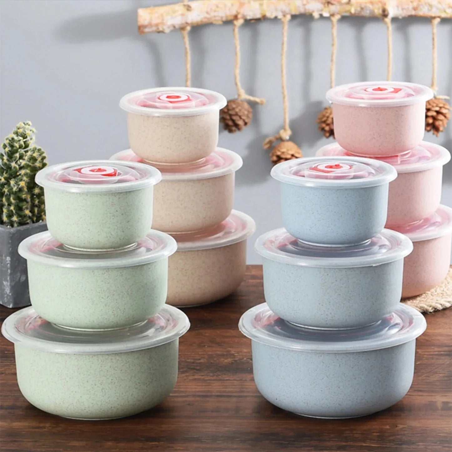 3PCS Bento Food Storage Containers – Microwaveable Meal Prep Box