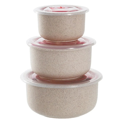 3PCS Bento Food Storage Containers – Microwaveable Meal Prep Box