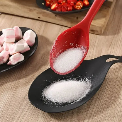 Silicone Spoon Rest Utensil Holder - Heat-Resistant Spatula & Spoon Tray for Kitchen